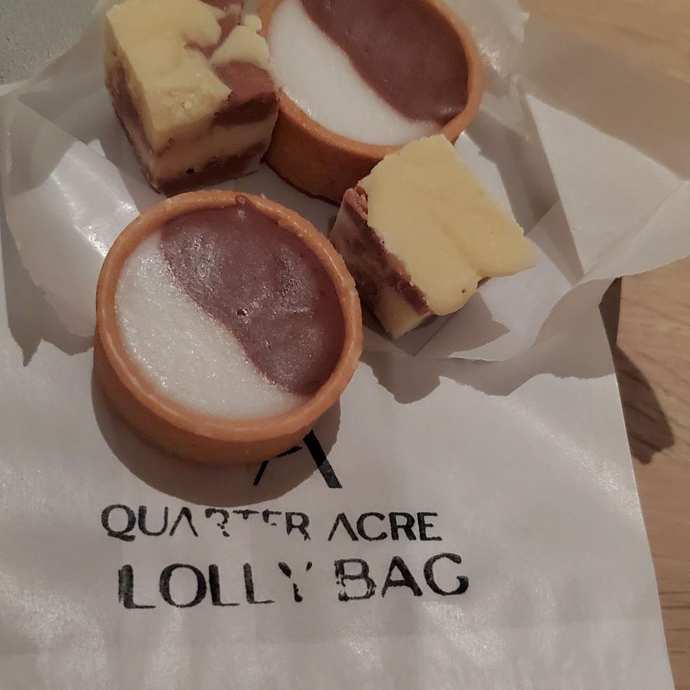 Quarter Acre - Complimentary dessert candy - New American Near Me - Dallas, Texas