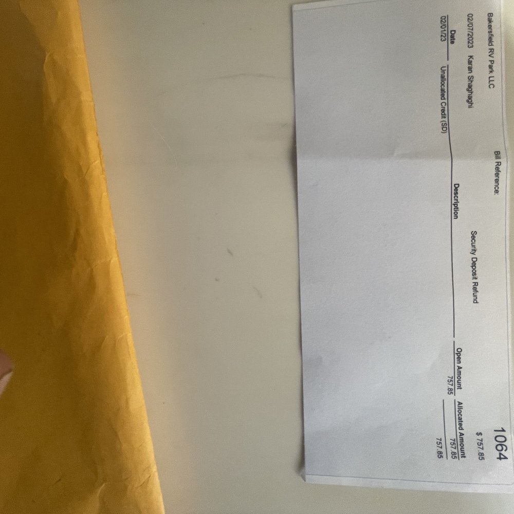 Bakersfield RV Park - Only $750 I got back after moving out 2 days earlier - RV Parks Near Me - Bakersfield, California Bakersfield RV Park - Only $750 I got back after moving out 2 days earlier - RV Parks Near Me - Bakersfield, California