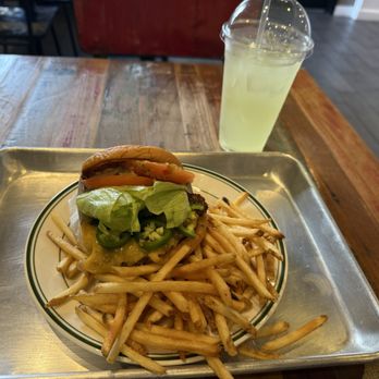 Bun Buddies - Special Buddy w/jalapeño's, shoestring fries and a lemonade! - Burgers Near Me - Wood-Ridge, New Jersey Bun Buddies - Special Buddy w/jalapeño's, shoestring fries and a lemonade! - Burgers Near Me - Wood-Ridge, New Jersey