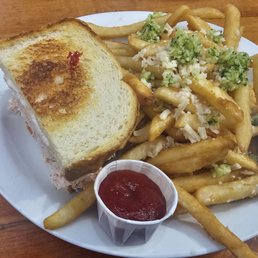 Crab deluxe sandwich 1/2 order. Shared. (market price, which was $42 July 2025) Crab deluxe sandwich 1/2 order. Shared. (market price, which was $42 July 2025)