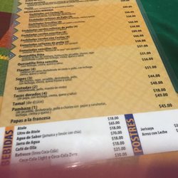 Cenaduría La Reforma - Menu