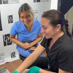 Beacon Place Dental Group - Dr. Eleni Papadopoulos exploring AI tools for enhanced cosmetic dentistry at her Brookline, MA office