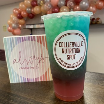 Collierville Nutrition Spot - a cold drink and a sign - Juice Bars & Smoothies Near Me - Collierville, Tennessee