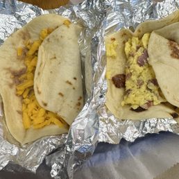 Bean & Cheese, Bacon & Egg Bean & Cheese, Bacon & Egg