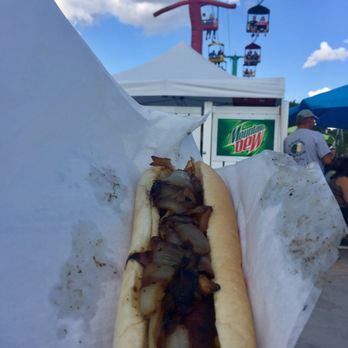 Iowa State Fair - Polish hot dog with delicious onions - Festivals Near Me - Des Moines, Iowa Iowa State Fair - Polish hot dog with delicious onions - Festivals Near Me - Des Moines, Iowa