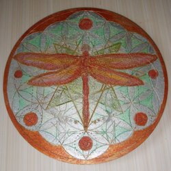 The Journey's Path - Crystal grid hand-painted
