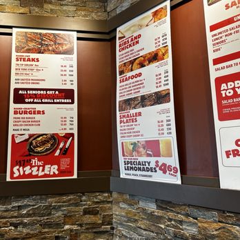 Sizzler - Menu as of April 2026 - Steakhouses Near Me - Montebello, California Sizzler - Menu as of April 2026 - Steakhouses Near Me - Montebello, California