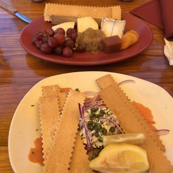 Nepenthe - Seared Salmon and Artisan plate appetizers - New American Near Me - Big Sur, California Nepenthe - Seared Salmon and Artisan plate appetizers - New American Near Me - Big Sur, California