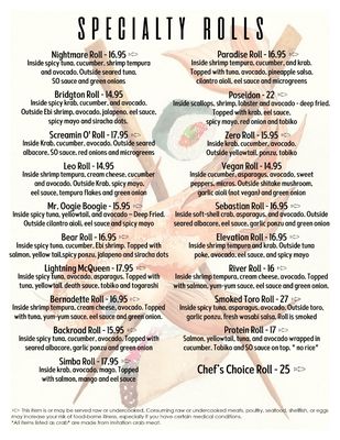 Menu photo 2 Elevation Sushi And Taco Bridgton, ME Menu photo 2 Elevation Sushi And Taco Bridgton, ME