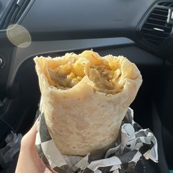 Arizona Donuts - Egg, sausage, and potato burrito.. disappointing