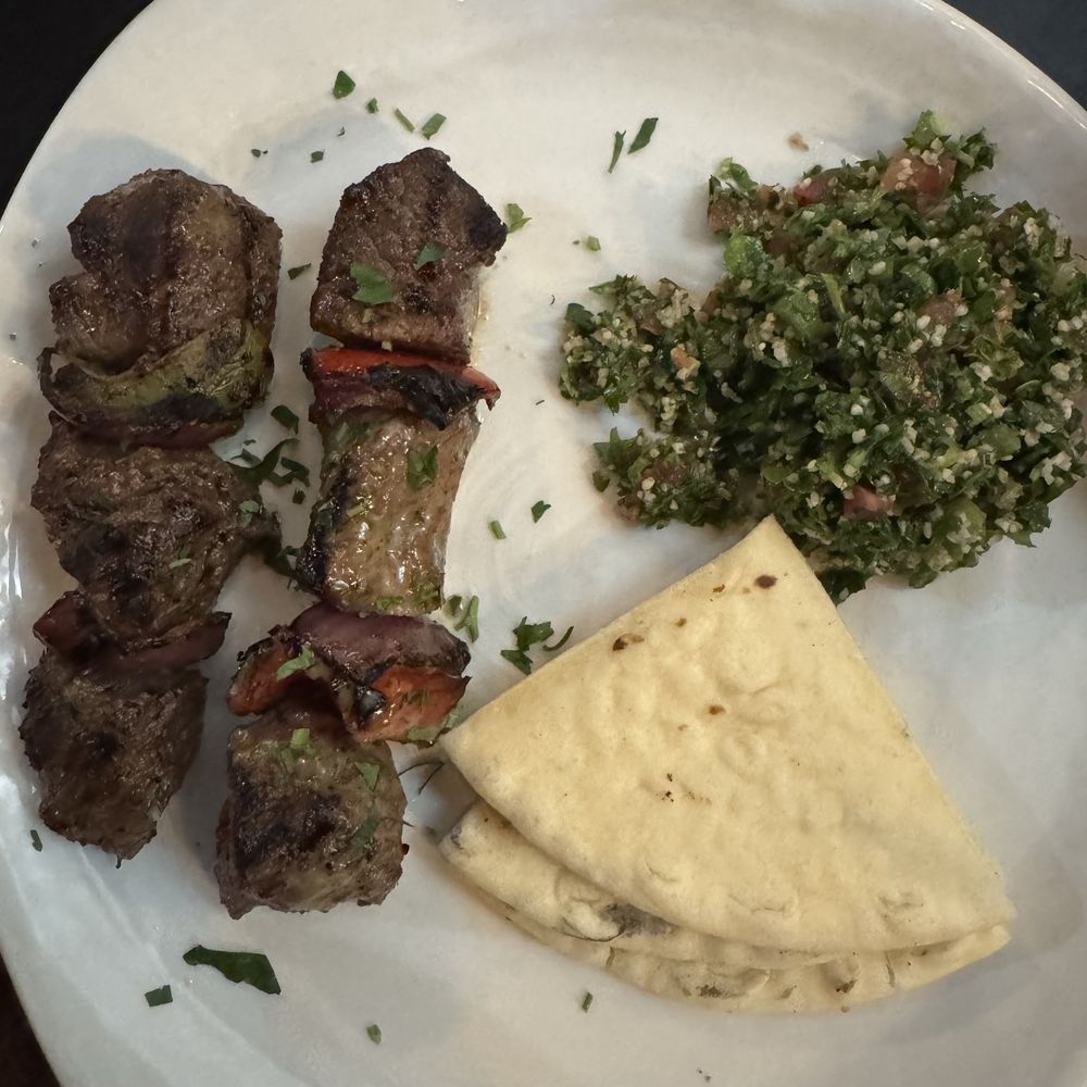 Olive Pit Grill - 2 Kabob Plate: Steak and Lamb - Mediterranean Near Me - Huntington Beach, California