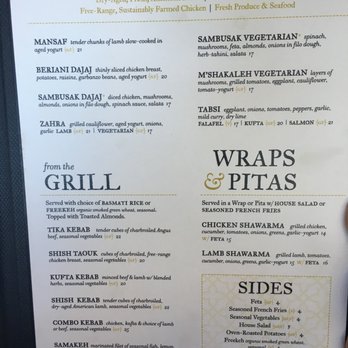 Dish N Dash - Milpitas - menu as of 8/29/17 - Middle Eastern Near Me - Milpitas, California