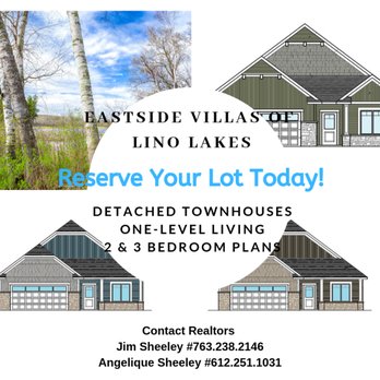 Sheeley Home Group - Eastside Villas in Lino Lakes! Detached One-Level Townhomes - Real Estate Services Near Me - Champlin, Minnesota