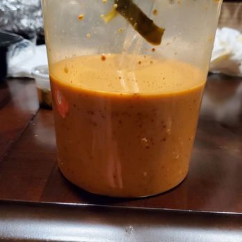 Gra Pow - My gf drank a good amount of the curry that was left but there was hardly any chicken in this curry. The yellow curry had bits of chicken. - Thai Near Me - Riverside, California