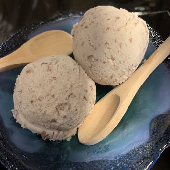 Sushi Sasabune - Red bean ice cream to share (last course of Omakase) - Sushi Bars Near Me - Honolulu, Hawaii Sushi Sasabune - Red bean ice cream to share (last course of Omakase) - Sushi Bars Near Me - Honolulu, Hawaii