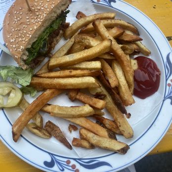 Wrecking Bar Brewpub - Split burger and fries - Brewpubs Near Me - Atlanta, Georgia Wrecking Bar Brewpub - Split burger and fries - Brewpubs Near Me - Atlanta, Georgia