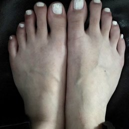 The nail tech wrapped my toes with plastic wrap and the polish was smudged when I got home.