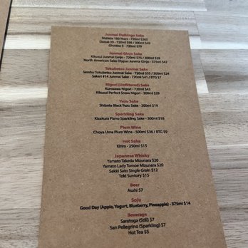 Jak Handroll - Drink menu - Japanese Near Me - Duluth, Georgia