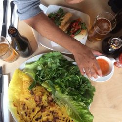 Uncle Nam's - Pancakes and bahn mi for sharing! Delicious!