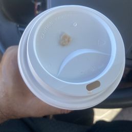 Piece of paper in my latte! Piece of paper in my latte!