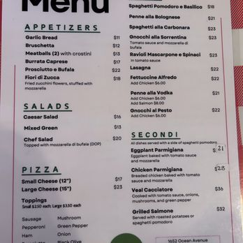 Bruno's - Menu - Italian Near Me - Santa Monica, California