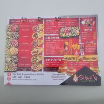 Shah's Halal Food - Menu and prices. - Halal Near Me - Elmont, New York