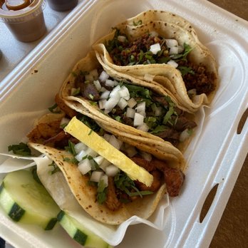 Gym Tacos - Tacos from left to right: Pastor, Azada and Chorizo - Mexican Near Me - Raleigh, North Carolina Gym Tacos - Tacos from left to right: Pastor, Azada and Chorizo - Mexican Near Me - Raleigh, North Carolina