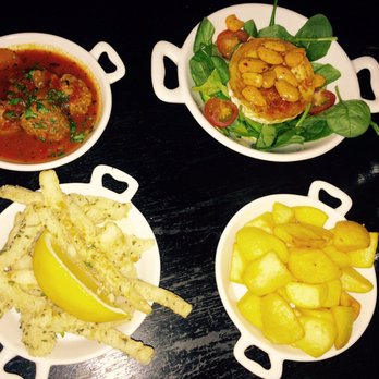 The Port House Pintxo - Calamari, goats cheese salad , albondigas - Spanish Near Me - Dublin, D