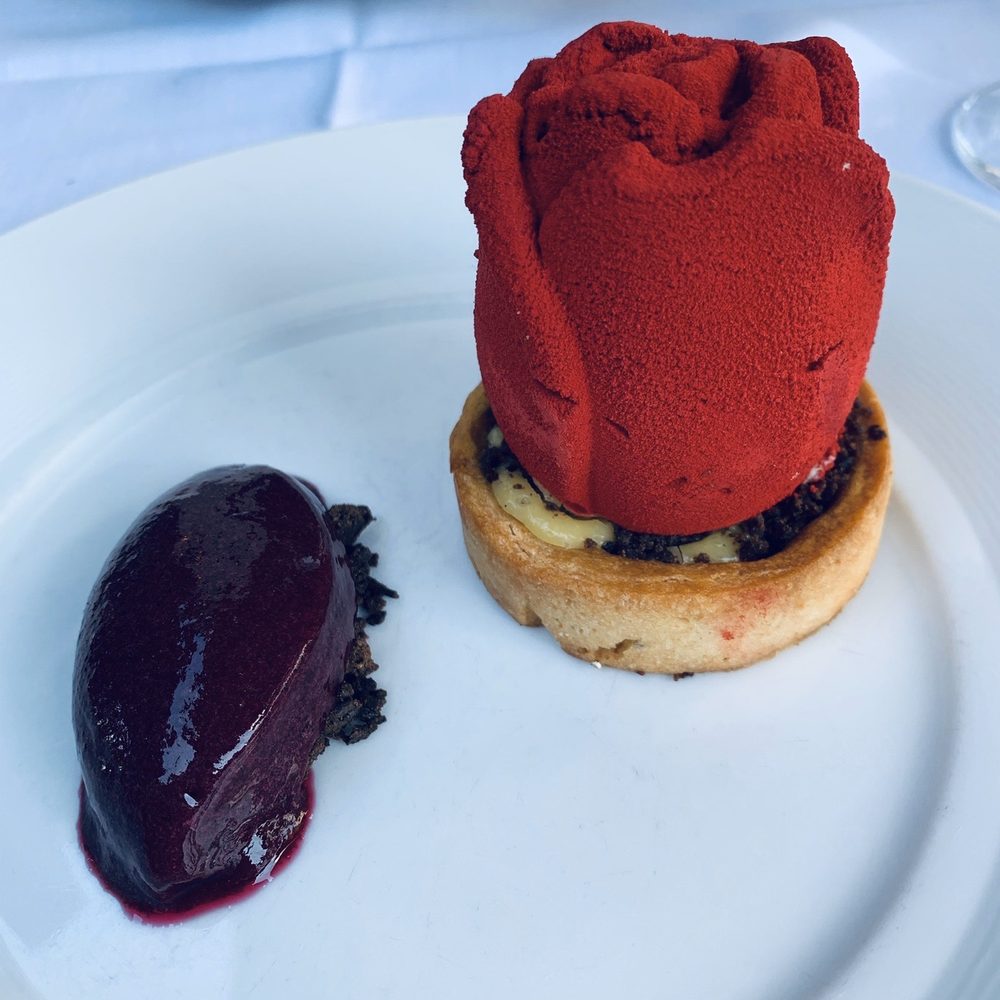 Fleurie Restaurant - Rose Chocolate dessert - French Near Me - Charlottesville, Virginia