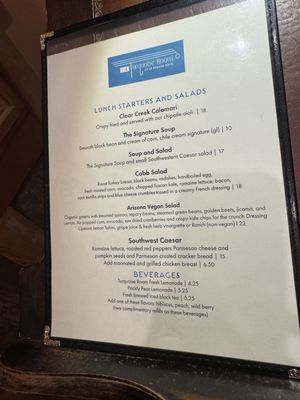 Menu photo 1 The Turquoise Room Winslow, AZ Menu photo 1 The Turquoise Room Winslow, AZ