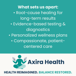 Axira Health - Tired of managing symptoms? At Axira Health, we uncover why symptoms occur through functional, integrative care for lasting healing.