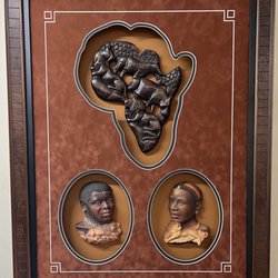 Arts World - African shadow box Hand carved Africa