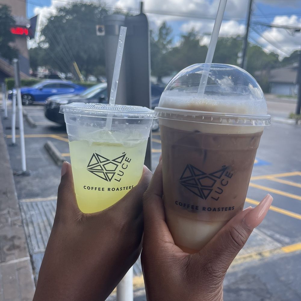 Luce Ave Coffee Roasters - Caramel Macchiato and lemonade - Coffee & Tea Near Me - Houston, Texas