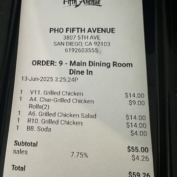 Phở Fifth Avenue - Bill - Vietnamese Near Me - San Diego, California Phở Fifth Avenue - Bill - Vietnamese Near Me - San Diego, California