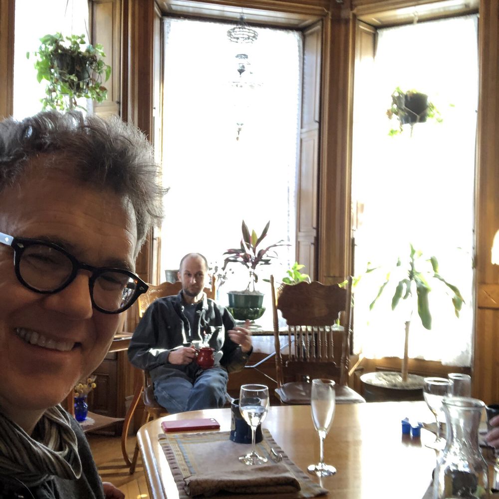 At breakfast, we chatted with the proprietors and other guests, while eating amazing crepes, coffee, eggs (and breakfast dessert!)