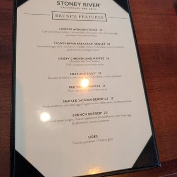 Stoney River Steakhouse and Grill - Menu. - Steakhouses Near Me - Madison, Alabama Stoney River Steakhouse and Grill - Menu. - Steakhouses Near Me - Madison, Alabama