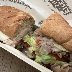 Firehouse Subs - Tuna (left) and steak (right). I split with the wife. Best of both worlds