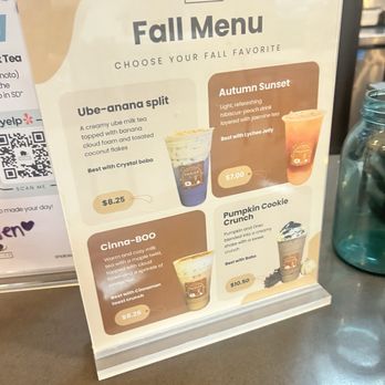 Snoice - The fall menu - Bubble Tea Near Me - Spring Valley, California