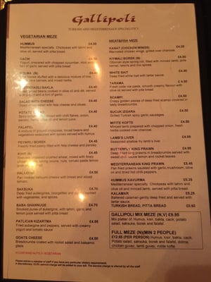 Menu photo 5 Gallipoli Bistro & Cafe London, XGL