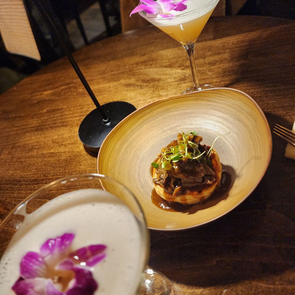 Mango Bay - Goat puff pastry & the Grand Bay cocktail - Caribbean Near Me - Brooklyn, New York Mango Bay - Goat puff pastry & the Grand Bay cocktail - Caribbean Near Me - Brooklyn, New York