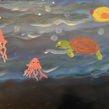 Painting with a Twist - My painting. No stencils used! - Art Classes Near Me - Rockwall, Texas Painting with a Twist - My painting. No stencils used! - Art Classes Near Me - Rockwall, Texas