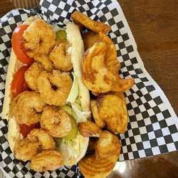 Chaddy Shack - Shrimp Poboy with potatoes