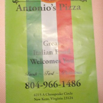 Antonio's Pizza - Antonio's Pizza: Menu panel 1 - Pizza Near Me - New Kent, Virginia Antonio's Pizza - Antonio's Pizza: Menu panel 1 - Pizza Near Me - New Kent, Virginia