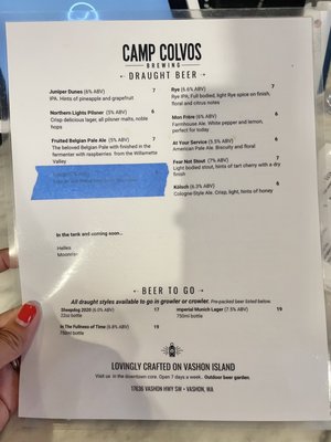 Menu photo 6 Camp Colvos Brewing - Tacoma Tacoma, WA