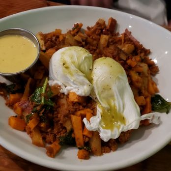 Cafe Nola - Smoked Hash with Hollandaise sauce on the side - Coffee & Tea Near Me - Frederick, Maryland