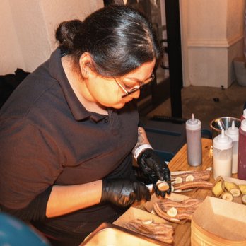 Churro Champ Events - Fresh bananas are always the best topping! - Caterers Near Me