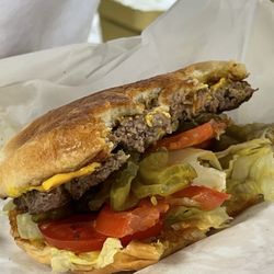 Champ burger w/ cheese and extra pickles