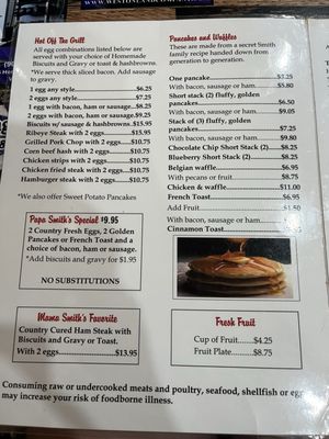 Menu photo 1 Bill Smiths Cafe Van Alstyne, TX