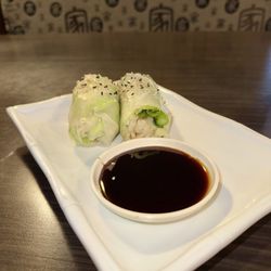Sukho Thai - Appetizer - 2. Vegetable Vietnamese Spring Rolls GF with Plum sauce