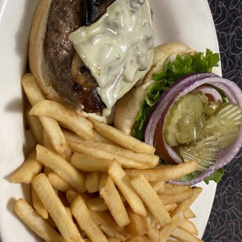 Route 66 Diner - Garlic Mushroom Burger - New American Near Me - Saint Robert, Missouri Route 66 Diner - Garlic Mushroom Burger - New American Near Me - Saint Robert, Missouri